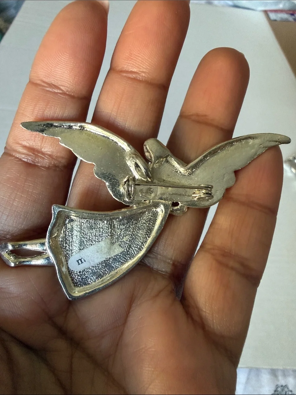 “Bless this Child” Angel Brooch